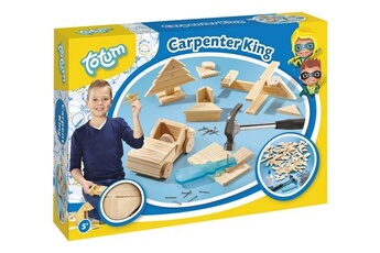 autres jeux créatifs totum carpenter king : ensemble de menuiserie en bois