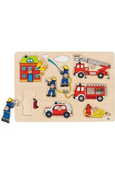puzzle goki puzzle à boutons pompiers 8 éléments