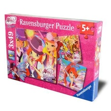 Puzzle 3 x 49 pièces : winx : amitié magique