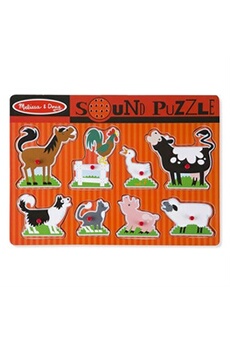 puzzle melissa & doug puzzle sonore animaux de ferme 8 pièces