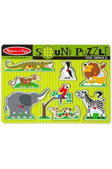 puzzle melissa & doug forme puzzle avec son zoo animaux 8 pièces
