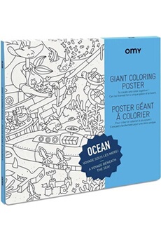 autres jeux créatifs omy - poster à colorier 100 x 70 cm océan