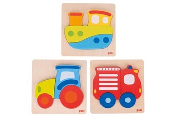 puzzle gollnest & kiesel puzzle tracteur, bateau, voiture de pompiers