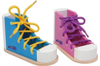 autres jeux créatifs small foot chaussures a lacer colorées