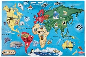 puzzle melissa & doug puzzle de sol carte du monde