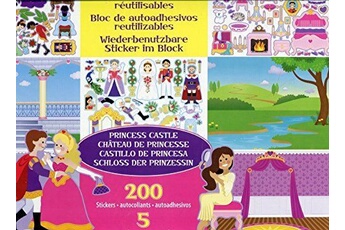 autres jeux créatifs melissa & doug melissa doug 14306 bloc-autocollants réutilisables pour château de princesse