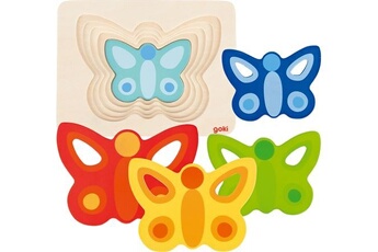 autres jeux d'éveil goki jigsaw papillons en bois 5 pièces
