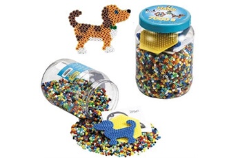 perles de repassage multicolores avec assiette pour chien et hexagone 7000 pièces