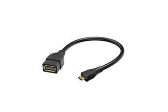 câble adaptateur usb 2.0 fiche otg micro-b - bus a 15 cm noir