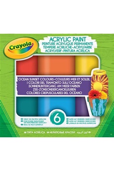 autres jeux créatifs crayola kit créatif acrylic paint couleurs mer et soleil