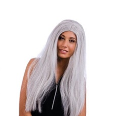 Perruque Cindy long cheveux gris