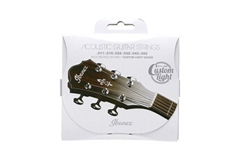 Accessoire pour guitare Ibanez IACS62C - Jeu de cordes pour guitare acoustique - Bronze 80/20 Coated - Custom light 11-52