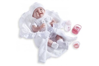 - Soft Body La Newborn in White bunting and accessories