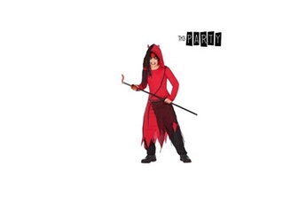 déguisement enfant bigbuy déguisement pour enfants démon rouge noir (4 pcs) (taille 10-12 ans)