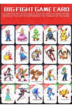 20 pièces carte Amiibo pour Super Smash Bros ensemble complet
