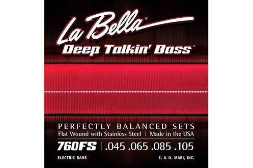 Accessoire pour guitare La Bella Labella 760FS - Jeu de cordes basse  électrique Deep Talkin' Bass Flats - 45-105
