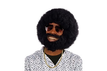 déguisement adulte bristol novelty - perruque afro - homme (taille unique) (noir) - utbn207