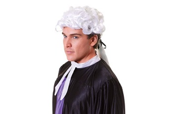 déguisement adulte bristol novelty - perruque juge - adulte (taille unique) (blanc) - utbn2060