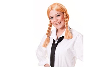 déguisement adulte bristol novelty - perruque ecoliere (taille unique) (blonde) - utbn251