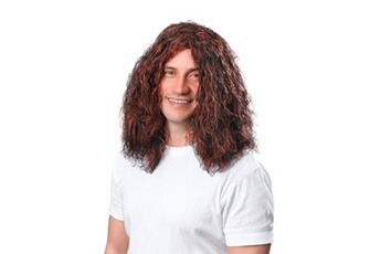 déguisement adulte bristol novelty - perruque hippie - homme (taille unique) (marron / noir) - utbn366