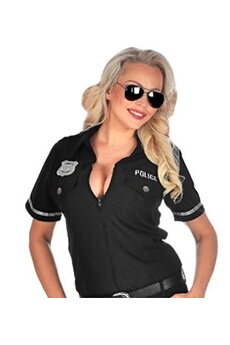 déguisement adulte widmann chemise femme police - taille l/xl