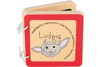 autres jeux d'éveil legler livre en bois pour bébé ludwig (contrastes) - 10862