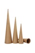 Creotime cônes papier-mâché 30-40-50 cm marron 3 pièces photo 1