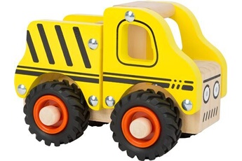 voiture small foot véhicule de chantier jaune 13 x 7 x 10 cm