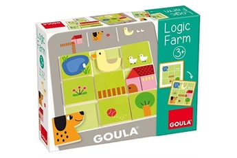 autres jeux d'éveil goula puzzle ferme logique junior en bois 40 pièces