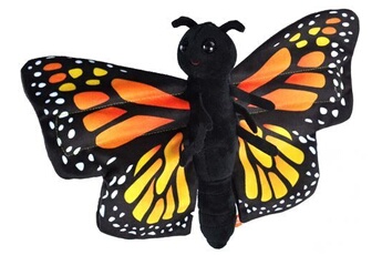 animal en peluche wild republic peluche monarque papillon junior 20 cm en peluche noire