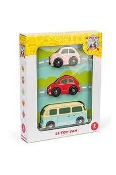 voiture le toy van jouet en bois petit set de voitures rétro