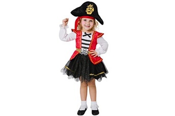 déguisement enfant unimasa déguisement pirate tutu fille - 3/4 ans - rouge - 206104