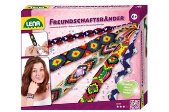 autres jeux créatifs lena faites vos propres bracelets d'amitié filles laine 7-pièces