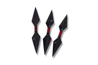 Set de 3 pièces lancer fléchettes Kunai couteaux Naruto Shippuden Noir