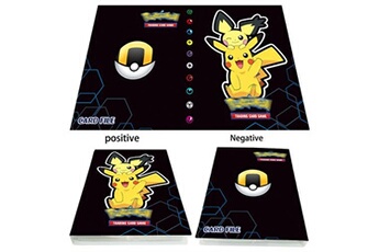 Album de jeu de cartes ?pour 240 cartes de jeu Pokémon Pikachu - Noir