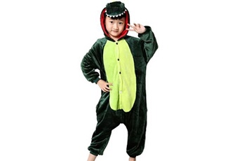 déguisement enfant partypro costume kigurumi dino vert enfant t 4/6 ans