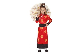 déguisement enfant fiestas guirca déguisement chinoise kimono rouge fille - 5/6 ans - rouge - guirca 83635