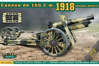 maquette ace cannon de 155 c m.1918 (wooden wheels) - 1:72e -