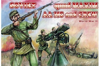 maquette orion soviet quad maxim aa mg and crew - 1:72e -