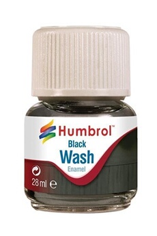 maquette humbrol enamel wash black 28 ml - humbrol