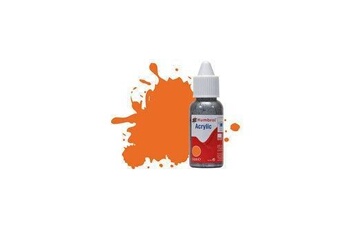 maquette humbrol peinture acrylic dropper bottle 14ml 18 orange - gloss - humbrol