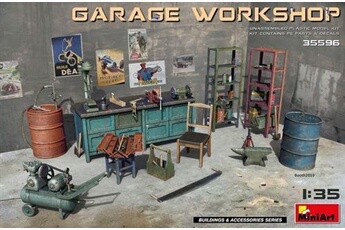 maquette mini art garage workshop - 1:35e - miniart
