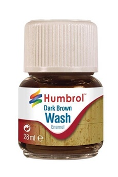 maquette humbrol enamel wash dark brown 28 ml - humbrol