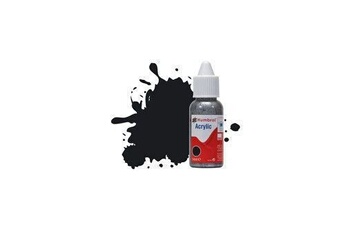 maquette humbrol peinture acrylic dropper bottle 14ml 21 black - gloss - humbrol