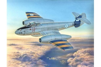 maquette mpm gloster meteor mk.4 fuerza aerea argent. - 1:72e -