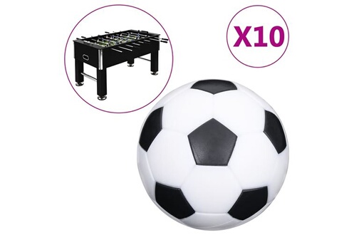 Ballon de football vidaXL Ballons de baby-foot 10 pcs 32 mm ABS