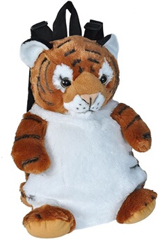 animal en peluche wild republic peluche tigre en forme du sac à dos de 36 cm marron blanc