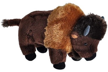 animal en peluche wild republic peluche bison de 20 cm marron
