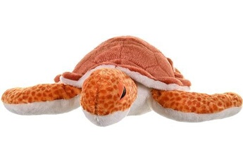 animal en peluche wild republic peluche caouanne tortue de mer de 30 cm marron blanc