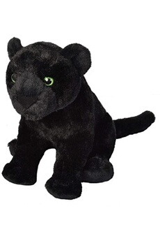 animal en peluche wild republic peluche jaguar de 30 cm noir